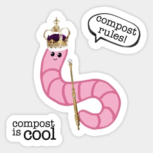 compost worm (king) Sticker